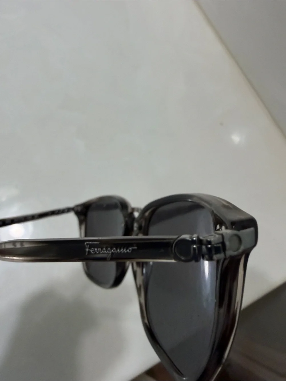 Salvatore Ferragamo Black and Brown Sunglasses